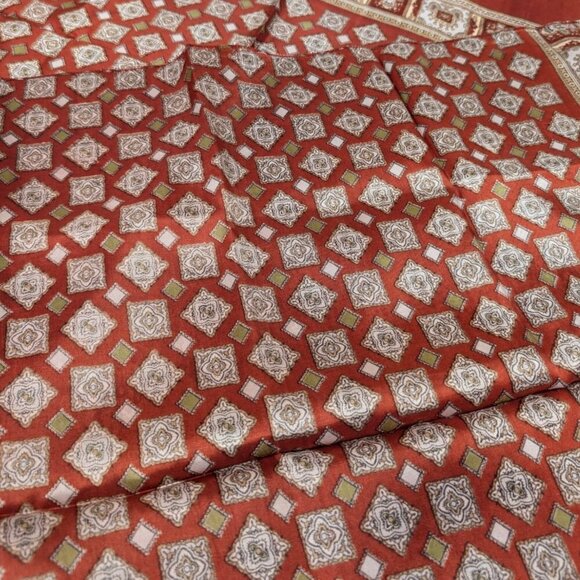 Vintage St Michael Red & Beige Scarf - Picture 4 of 5